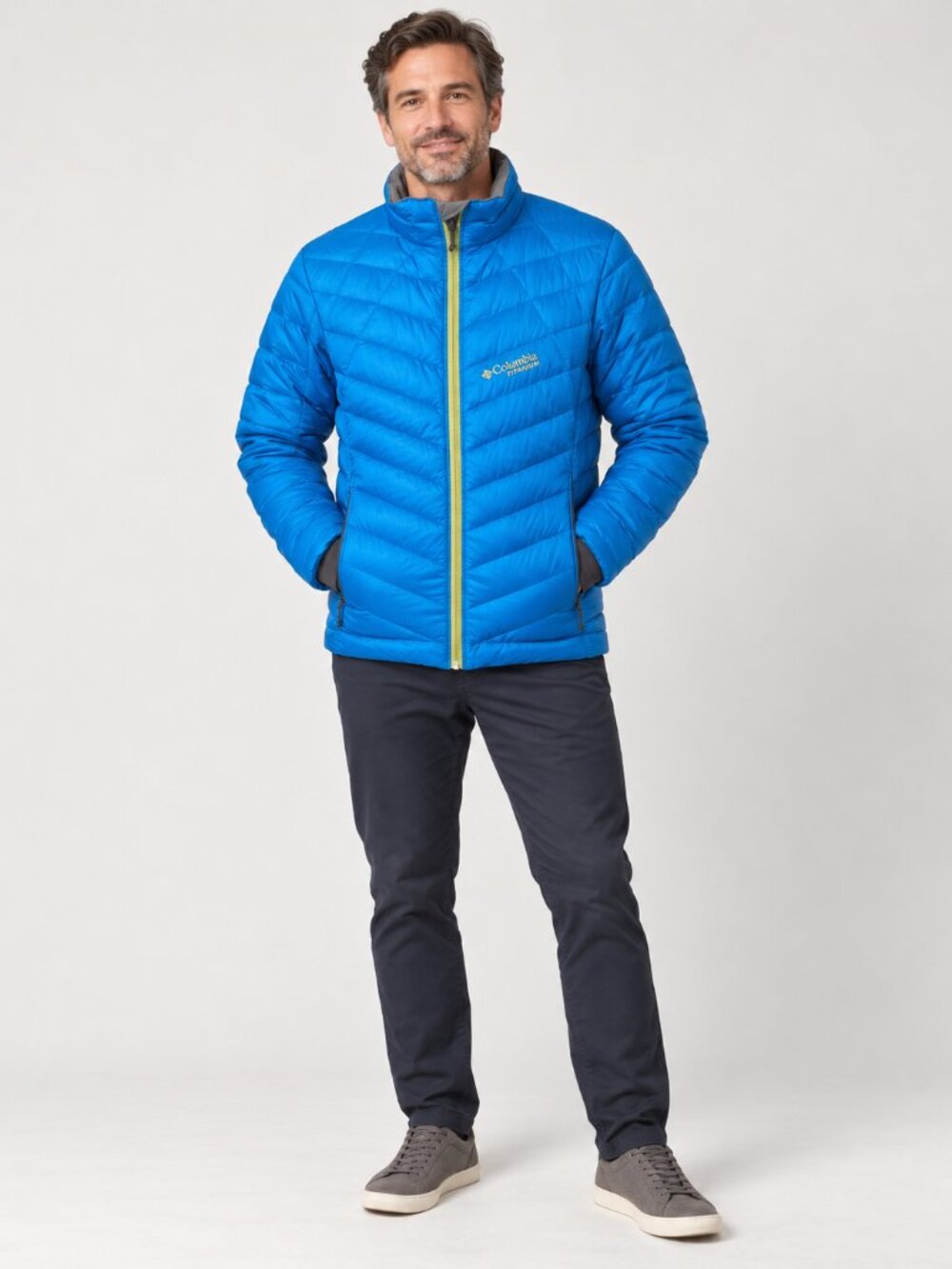 Columbia Titanium Omni-Heat Down Puffer Jacket Men’s M Blue